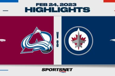NHL Highlights | Avalanche vs. Jets - February 24, 2023