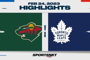 NHL Highlights | Wild vs. Maple Leafs - February 24, 2023