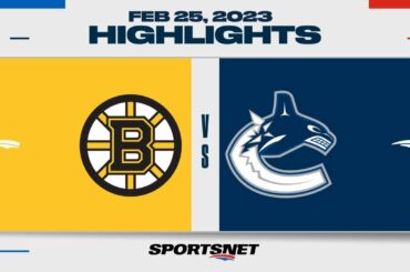 NHL Highlights | Bruins vs. Canucks - February 25, 2023