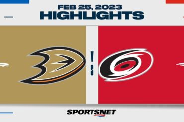 NHL Highlights | Ducks vs. Hurricanes - February 25, 2023