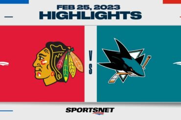 NHL Highlights | Blackhawks vs. Sharks - February 25, 2023