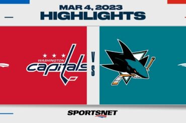 NHL Highlights | Capitals vs. Sharks - March 4, 2023