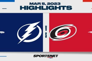 NHL Highlights | Lightning vs. Hurricanes - March 5, 2023