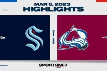 NHL Highlights | Kraken vs. Avalanche - March 5, 2023