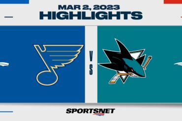 NHL Highlights | Blues vs. Sharks - March 2, 2023