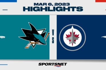 NHL Highlights | Sharks vs. Jets - March 6, 2023