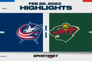 NHL Highlights | Blue Jackets vs. Wild - February 26, 2023