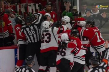Senators-Blackhawks brawl breaks out as Tkachuk wants Stalock | NHL on ESPN