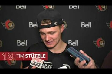 D.J. Smith, Kevin Mandolese, Tim Stützle and Brady Tkachuk Postgame - Feb 14, 2023
