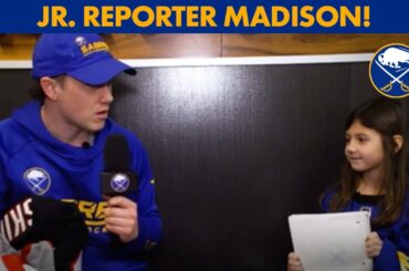 Buffalo Sabres Jr. Reporter Madison Asks The Hard Hitting Questions Of Jeff Skinner!