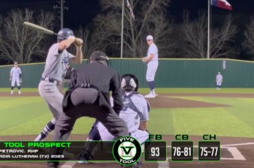 '23 Auburn RHP signee Alex Petrovic up to 93 MPH in February