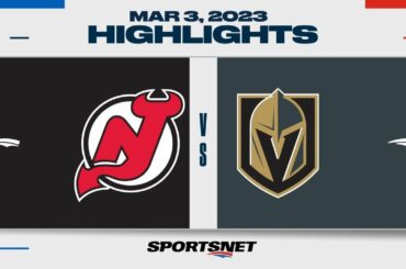 NHL Highlights | Devils vs. Golden Knights - March 3, 2023