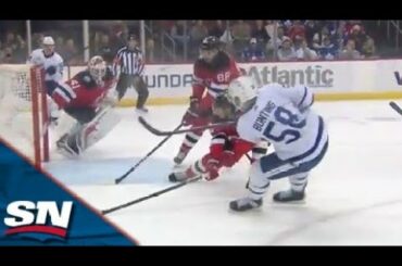 Maple Leafs' Michael Bunting Buries To Finish Off Beautiful Passing Play vs. Devils