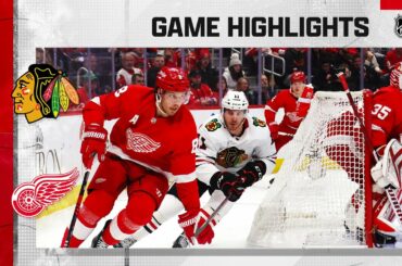 Blackhawks @ Red Wings 3/8 | NHL Highlights 2023