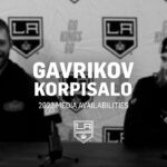 New LA Kings Vladislav Gavrikov and Joonas Korpisalo speak to the media for the first time