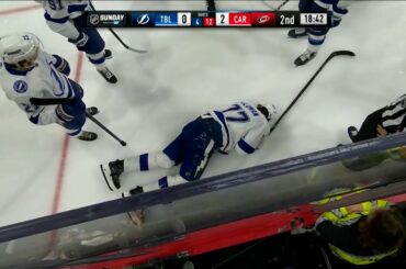 Victor Hedman injured in the game against Carolina Hurricanes | 2023-03-05 | #nhl