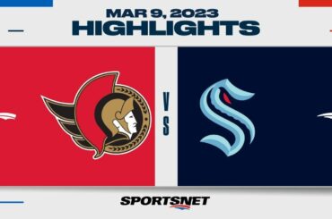 NHL Highlights | Senators vs. Kraken -  March 9, 2023