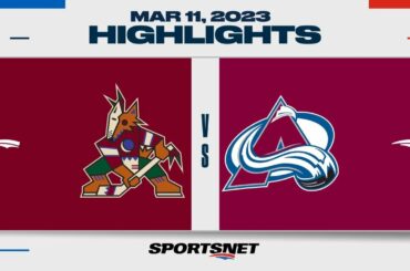 NHL Highlights | Coyotes vs. Avalanche - March 11, 2023