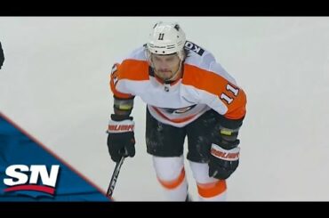 Travis Konecny Visibly In Pain After Taking Hit From Behind By MacKenzie Weegar
