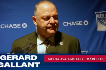New York Rangers: Gerard Gallant Postgame Media Availability | Mar. 12, 2023