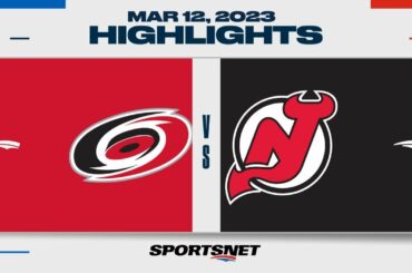 NHL Highlights | Hurricanes vs. Devils - March 12, 2023
