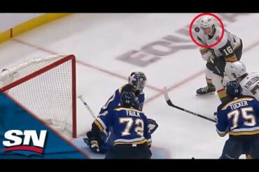Golden Knights' Pavel Dorofeyev Uses His FACE To Score His First NHL Goal