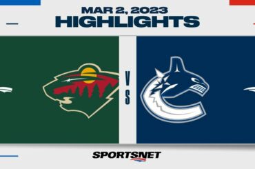 NHL Highlights | Wild vs. Canucks - March 2, 2023