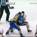 Isaak Phillips vs Ivan Barbashev FIGHT, Blackhawks @ Blues Jan 21 2023