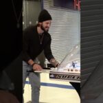 Durzi, Danault Play Bubble Hockey at NHL Offices