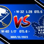 NHL LIVE Buffalo Sabers @ Toronto Maple Leafs Mar/13/2023