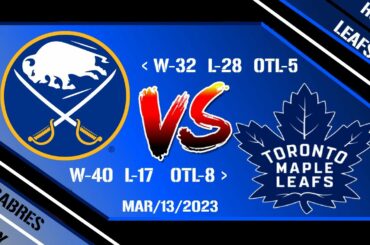 NHL LIVE Buffalo Sabers @ Toronto Maple Leafs Mar/13/2023