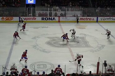 Jake Lucchini of the Belleville Senators scores vs. the Laval Rocket 1/25/23