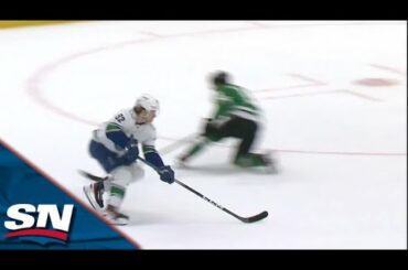 Canucks' Vasily Podkolzin Breaks Ty Dellandrea's Ankles Before Rifling His Second Goal Of Season