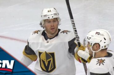 Golden Knights' Jack Eichel Fakes Shot To Set Up Jonathan Marchessault For Powerplay Goal