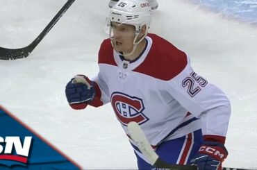 Canadiens' Denis Gurianov Corrals Pass With Skate, Buries Backhand vs. Penguins