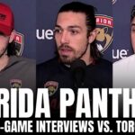 Ryan Lomberg, MacKenzie Weegar & Andrew Brunette on How Florida Measures vs. Toronto Maple Leafs