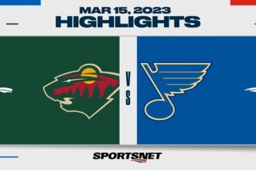 NHL Highlights | Wild vs. Blues - March 15, 2023