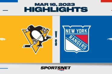 NHL Highlights | Penguins vs. Rangers - March 16, 2023
