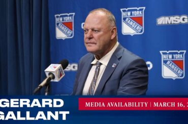 New York Rangers: Gerard Gallant Postgame Media Availability | Mar. 16, 2023
