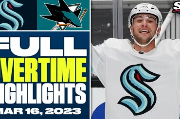 Seattle Kraken at San Jose Sharks | FULL Overtime Highlights - March 16, 2023