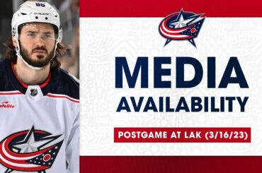 Kirill Marchenko's goal for the Blue Jackets builds confidence | Postgame Media (3/16/23)