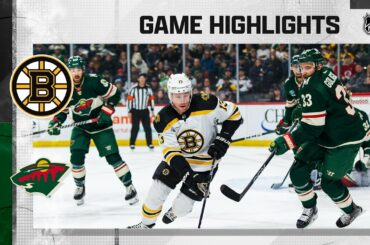 Bruins @ Wild 3/18 | NHL Highlights 2023