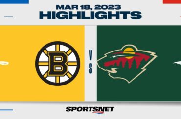 NHL Highlights | Bruins vs. Wild - March 18, 2023
