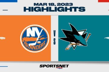 NHL Highlights | Islanders vs. Sharks - March 18, 2023
