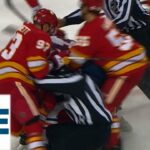 GOTTA SEE IT: Zack Kassian Goes After Matthew Tkachuk Causing Another Oilers, Flames Brawl