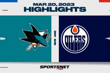 NHL Highlights | Sharks vs. Oilers - March 20, 2023