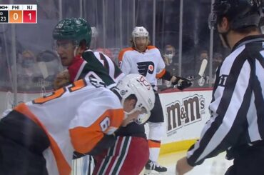 Michael McLeod Drops The Gloves With Travis Sanheim