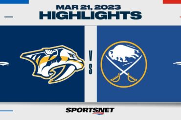 NHL Highlights | Predators vs. Sabres - March 21, 2023