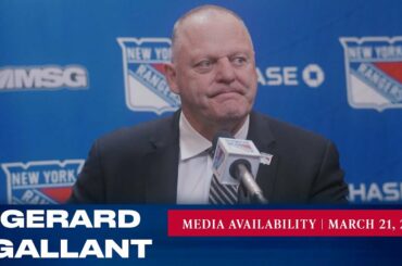 New York Rangers: Gerard Gallant Postgame Media Availability | Mar. 21, 2023