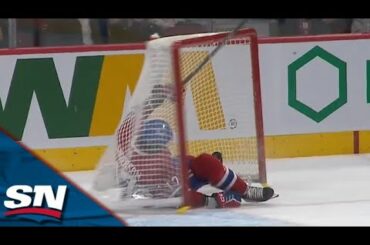 Canadiens Fans Furious As Mikhail Sergachev Sends Josh Anderson Flying Into Empty Net